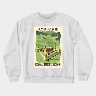 Roumanie Romania Vintage Poster 1930s Crewneck Sweatshirt